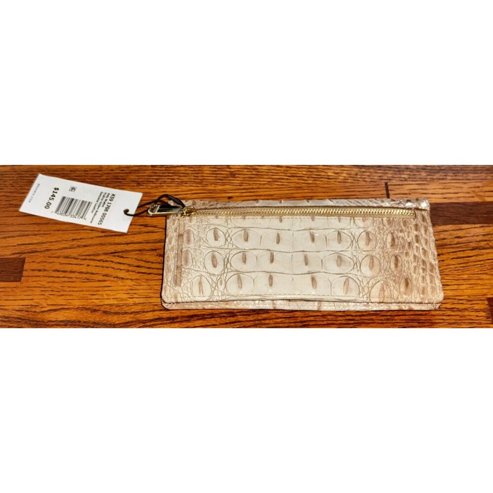 NEW BRAHMIN ADY WALLET PRALINE OMBRE MELBOURNE LEATHER - Picture 2 of 3